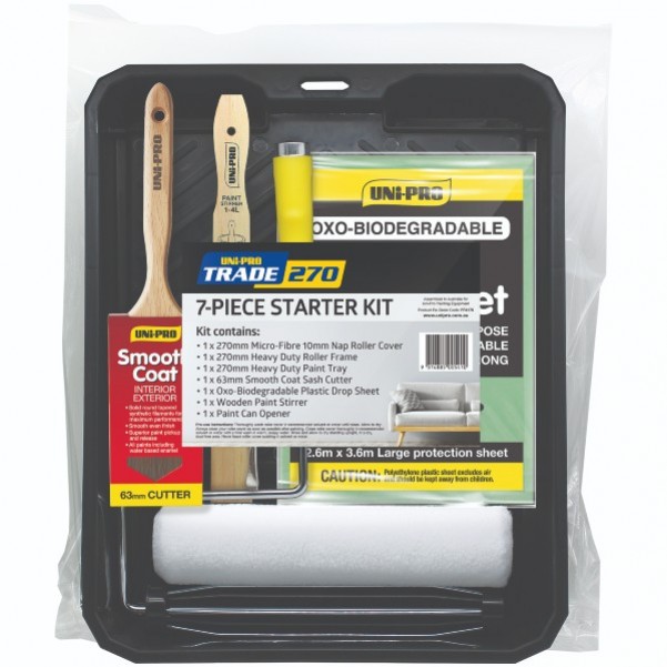 UNi-PRO FF4175 - 7 Piece 270mm Trade Starter Kit Paint Tools and Accessories