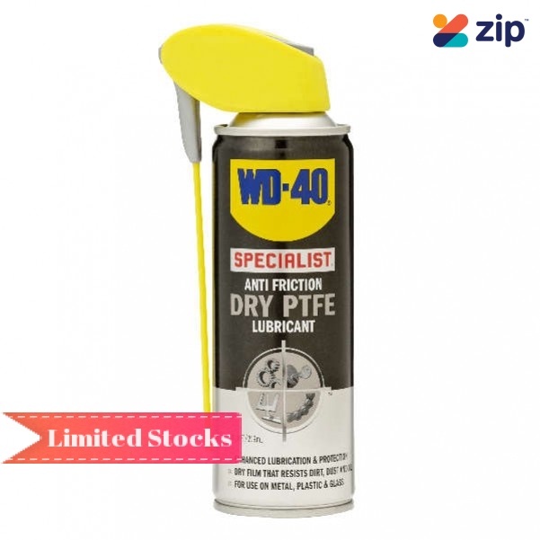 WD-40 21105 - 150g Specialist Anti-Friction Dry PTFE Lubricant with Smart Straw 