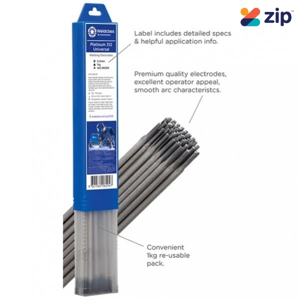 Weldclass P2-316L26 - Stainless-Steel 316L 2.6mm Blister Electrodes Handy Pack (10 Rods)