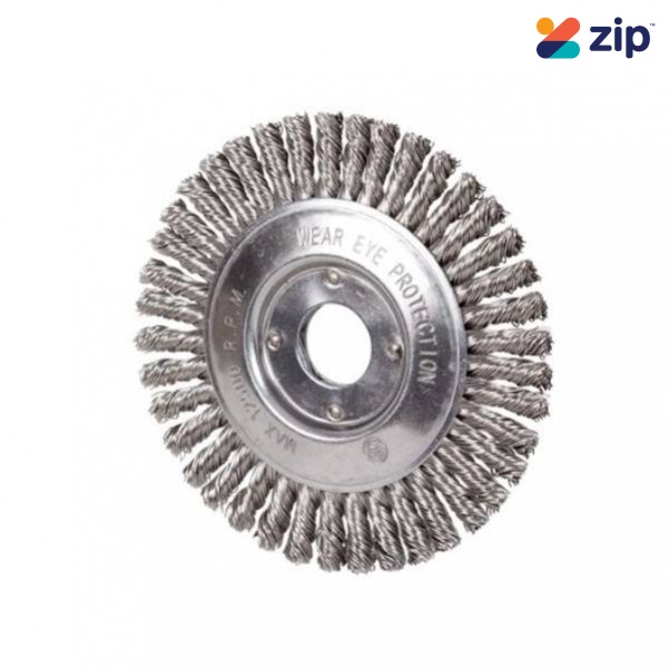 Taipan TO-3670 - 125mm x 6mm Stainless-Steel Pipeline Wheel Brush