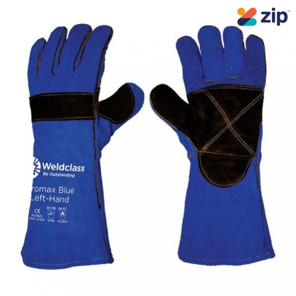 Weldclass WC-01777 - 400mm Left Hand Promax Kevlar Sewn Blue Welding Gloves 8-WGX04