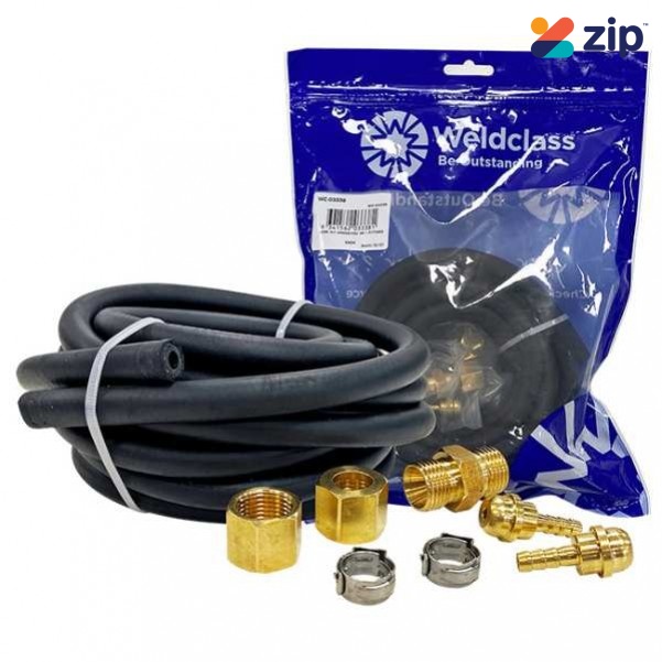 Weldclass WC-03338 - 4m Hose Kit Argon/Co2 (Black) with Fittings 