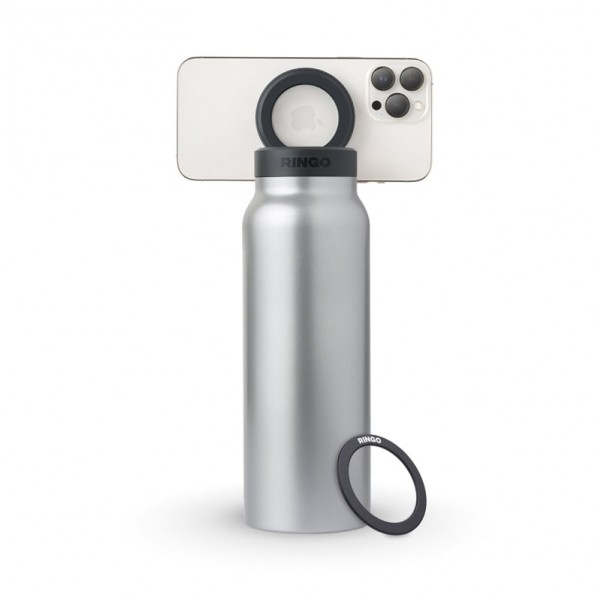 Ringo All-in-One Water Bottle with Magnetic Phone Mount - Stainless 710ml (24oz) Accessories for Smartphones and Tablets