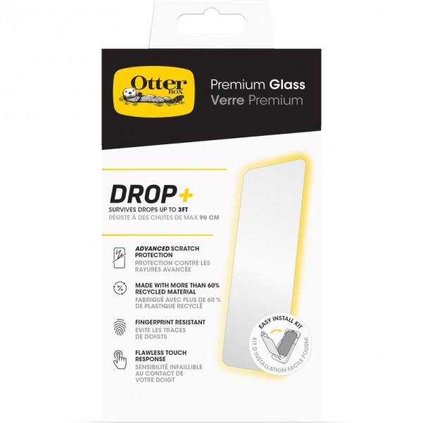 OtterBox Premium Glass Screen Protector - For iPhone 15 / 16 - Clear Accessories for Smartphones and Tablets